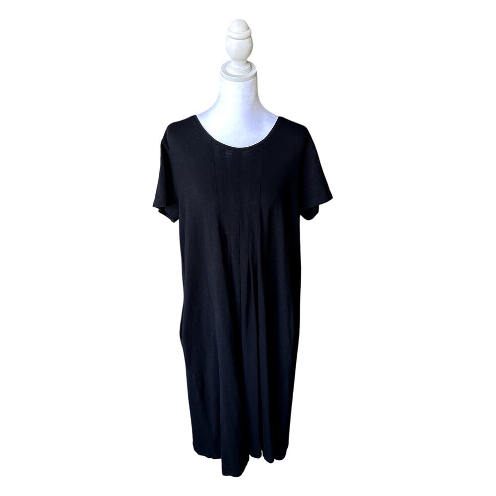 Gudrun Sjoden Sjödén Black Dress Lagenlook Classic Womens L